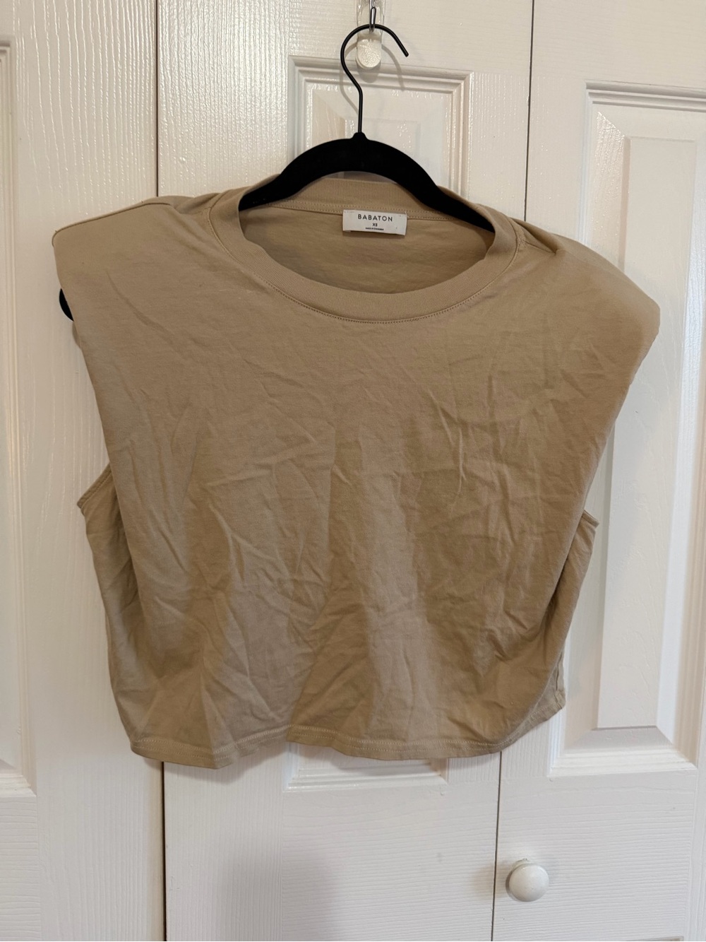 Aritzia Babaton Muscle Tee Brown Size Extra Small